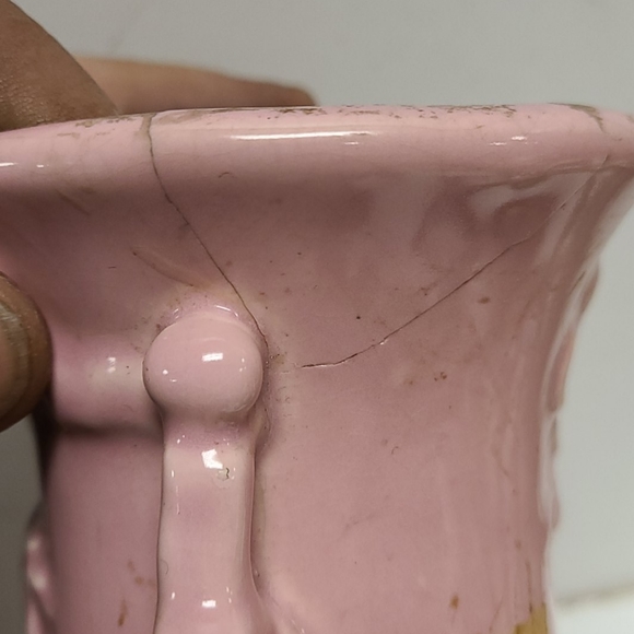 Retro Art Pink Vase Cockatoo Parrot Bird & Dogwoo - Picture 4 of 5